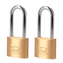 Candados Gancho Largo 25 mm Latón (Jgo. 2 Pzas.)Lock
