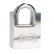 Candado Antipalanca Doble Cerradura Cromo Satinado 40mm Lock