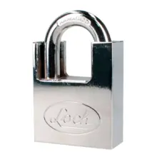 Candado Antipalanca Doble Cerradura Cromo Satinado 50mm Lock