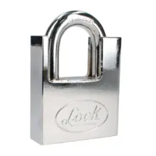 Candado Antipalanca Doble Cerradura Cromo Satinado 60mm Lock