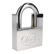 Candado Antipalanca Doble Cerradura Cromo Satinado 70mm Lock
