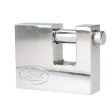 Candado Para Cortina Cromo Satinado Llave Tetra 70 mm Lock
