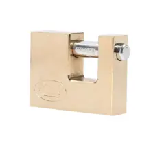 Candado Para Cortina Llave Tetra Latón Brillante 70 mm Lock