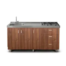 Mueble De Cocina Inferior 3 Prtas 3 Cajones Dark Challenger