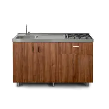 Mueble De Cocina Inferior 4 Prtas 1 Cajón Dark Challenger
