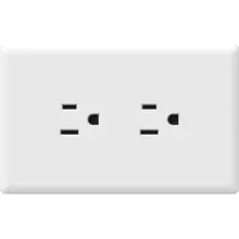 Toma Doble Polo Tierra Blanco Linea Diamante Zafiro