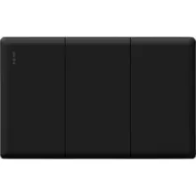 Interruptor Triple Negro Linea Urbano Zafiro