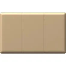 Interruptor Triple Oro Linea Arena Zafiro