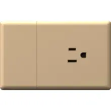 Toma Y Interruptor Oro Linea Arena Zafiro