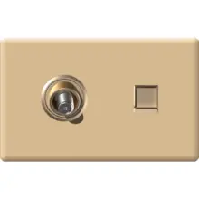 Toma Coaxial Y De Telefono Oro Linea Arena Zafiro