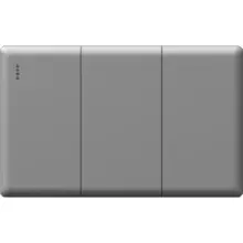 Interruptor Triple Plata Linea Nordico Zafiro