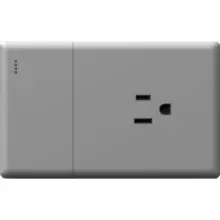 Toma Y Interruptor Plata Linea Nordico Zafiro