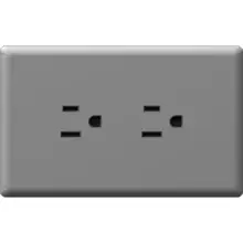 Toma Doble Polo Tierra Plata Linea Nordico Zafiro